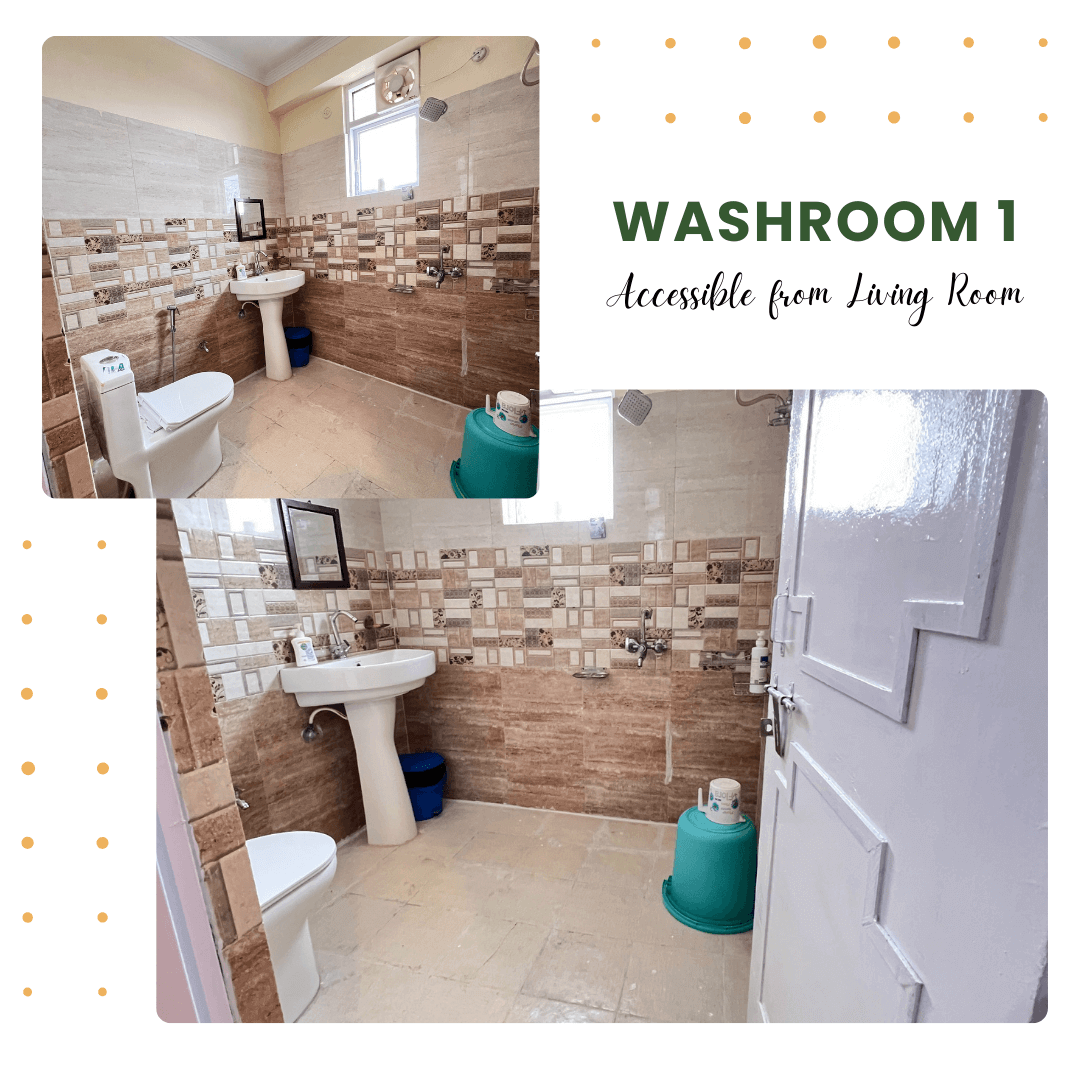 1BHK Modern Bathroom - Clean and Hygienic Washroom Facilities near AIIMS